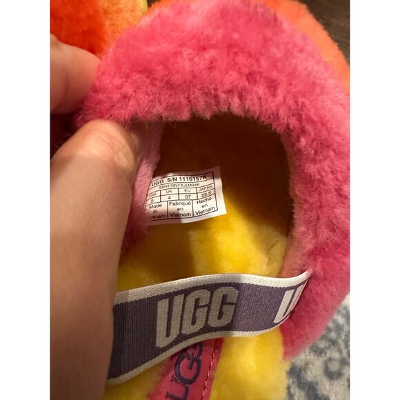 UGG women's pride fluff yeah slide slipper NWOT size 5 - Picture 4 of 4